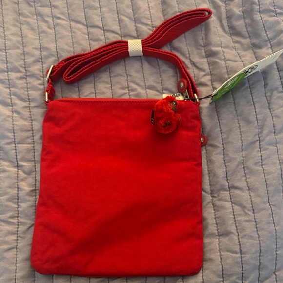 Kipling Vibrant Red Crossbody Bag - Cherry Tonal Keiko - Picture 2 of 5